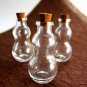 5pcs 45x15mm Small Gourd shaped Clear Glass Bottles with Corks