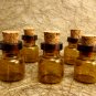 5pcs18x13mm Amber Glass Tiny Bottle Vials with Free Eyehooks