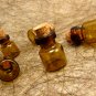 5pcs18x13mm Amber Glass Tiny Bottle Vials with Free Eyehooks