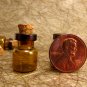 5pcs18x13mm Amber Glass Tiny Bottle Vials with Free Eyehooks