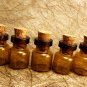 5pcs18x13mm Amber Glass Tiny Bottle Vials with Free Eyehooks
