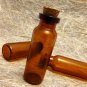 5pcs 55x17mm Amber Glass Tiny Bottle Vials with Free Eyehooks
