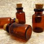 5pcs 35x18mm Amber Glass Tiny Bottle Vials with Free Eyehooks