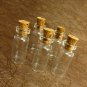 5pcs 28x12mm Clear Glass Tiny Bottle Vials with free Eyehooks