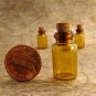 5pcs 24x12mm Amber Glass Tiny Bottle Vials with Free Eyehooks