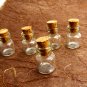 5pcs 18x13mm Clear Glass Tiny Bottle Vials with Free Eyehooks