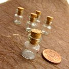 5pcs 18x13mm Clear Glass Tiny Bottle Vials with Free Eyehooks