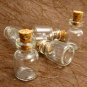 10pcs 24x15mm Clear Glass Tiny Bottle Vials with Free Eyehooks