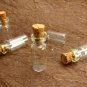 10pcs 24mm x 9mm Clear Glass Tiny Bottle Vials with Free Eyehooks