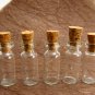 10pcs 24mm x 9mm Clear Glass Tiny Bottle Vials with Free Eyehooks