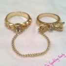 Double Finger Chain Ring