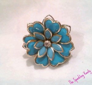Blue Flower Ring