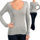 WOMEN LIGHT GREY SWEATER