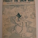 1950 Frosty the Snow Man Music Sheet Piano Steve Nelson