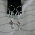 Key and Pearl Earrings
