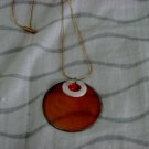 Shell w/ Orange Crystal Necklace