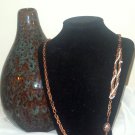 Copper colored chain link necklace