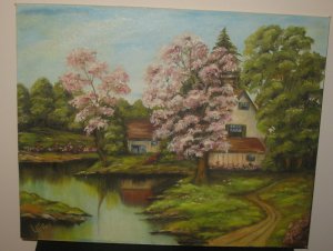 ORIGINAL ACRYLIC ON BOARD SIGNED L. FULLER!