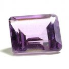 AMETHYST EMERALD CUT GEMSTONE 8x6mm - FREE SHIPPING