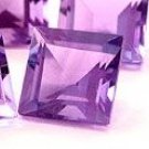 PURPLE AMETHYST SQUARE CUT GEMSTONE 4mm - FREE SHIPPING