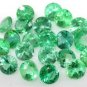 6 COLUMBIAN EMERALDS ROUND CUT GEMSTONES 1.5mm - FREE SHIPPING