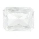 WHITE TOPAZ EMERALD CUT GEMSTONE 5x3mm - FREE SHIPPING