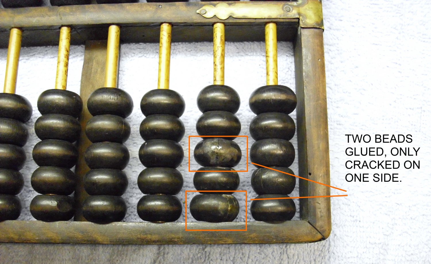 Abacus, Pretty Old, And Original Handmade, Made Of Wood And Brass.