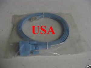 New 6FT Cisco Blue Console Rollover Cable DB9 To RJ45