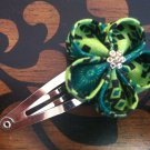 Dark Green Sakura Snap Clip