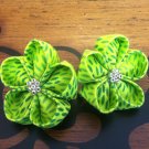 Lime Green Sakura Brooch Set