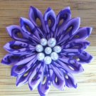 Light Purple Kanzashi Flower on Alligator Clip
