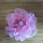 Pink Rose Kanzashi Flower on Alligator Clip