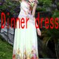 dinner dress annual  Long print dress style dinner / dance / reception / show dress