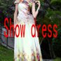 dinner dress annual Long print dress style dinner / dance / reception / show dress