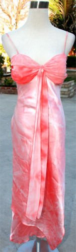 Peach & White Gown With Cascading Layers NWT Size 3/4
