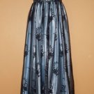 Silverish Blue Gown with Black Lace Overlay ~ NWT ~ Size 3/4 Padgent / Formal