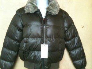 Brown Poly Puff Jacket ~ NWT ~ Juniors Size Small