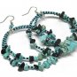 Large Turquoise Hoop Earrings NWT