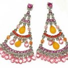 Austrian crystal tri level chandelier earring