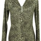 Cheetah Print Long Sleeve Knit Top Size S-XL