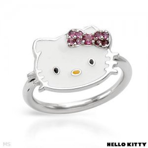 HELLO KITTY Wonderful Brand New Ring With Precious Stones