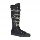 "Demonia" - Canvas 5 Buckle Strap Knee Sneaker Boot ~ Sizes 4-12 NWB