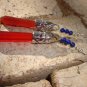Egyptian Lapis Lazuli 5 Piece Artisan Jewel Set- Necklace, Bracelet, Earrings, and Bracelet