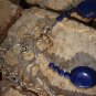 Egyptian Lapis Lazuli 5 Piece Artisan Jewel Set- Necklace, Bracelet, Earrings, and Bracelet