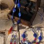 Egyptian Lapis Lazuli 5 Piece Artisan Jewel Set- Necklace, Bracelet, Earrings, and Bracelet