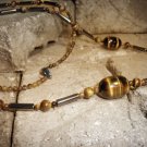 Cats Eyes Unleashed- 5 Piece Cats Eye Artisan Jewelry Set- Necklace, Earrings, Bracelet & Anklet