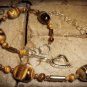 Cats Eyes Unleashed- 5 Piece Cats Eye Artisan Jewelry Set- Necklace, Earrings, Bracelet & Anklet