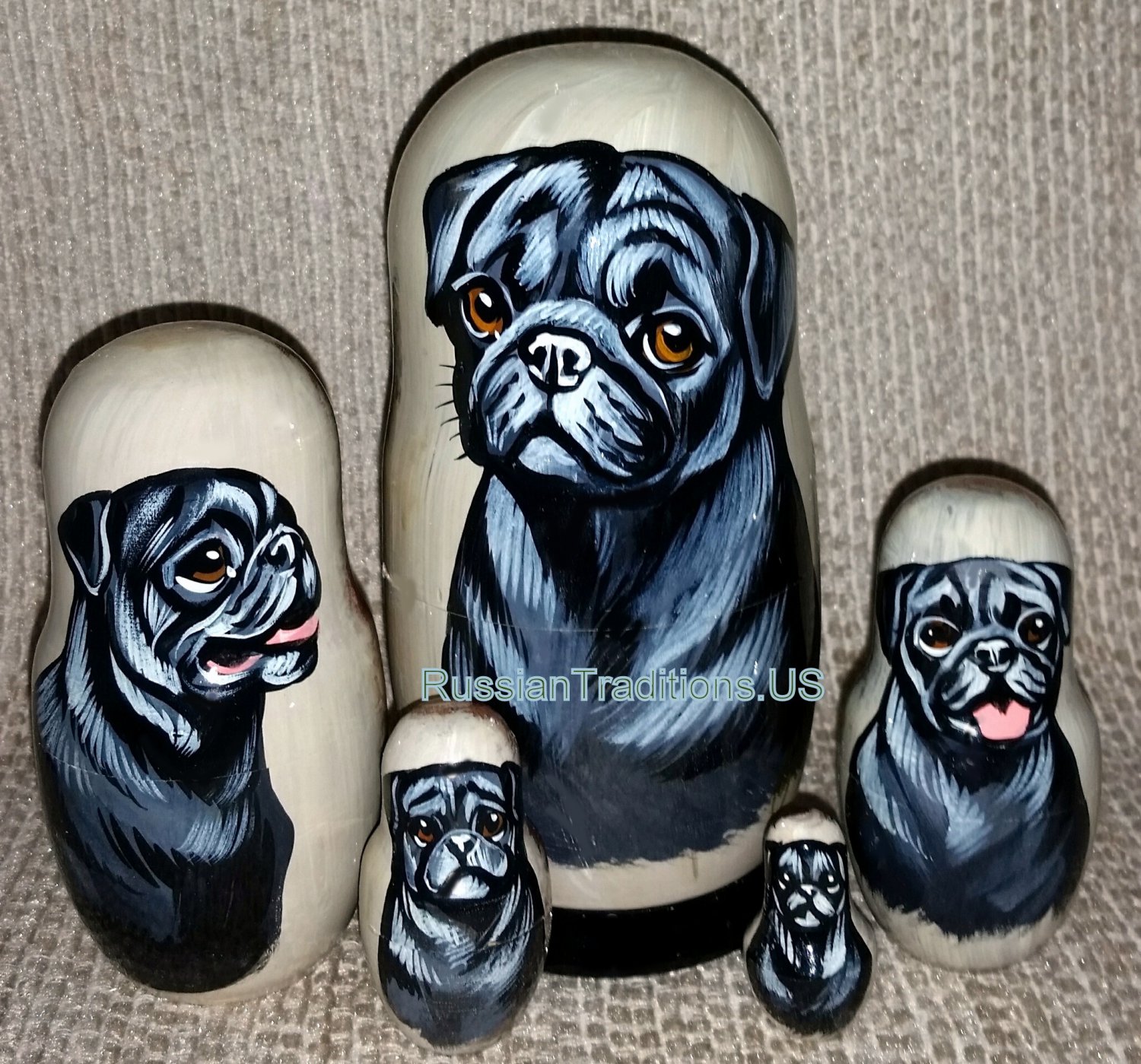 pug nesting dolls