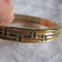 Gold hand painted enamel bangle
