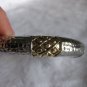 Silver and Gold  stretched bangle